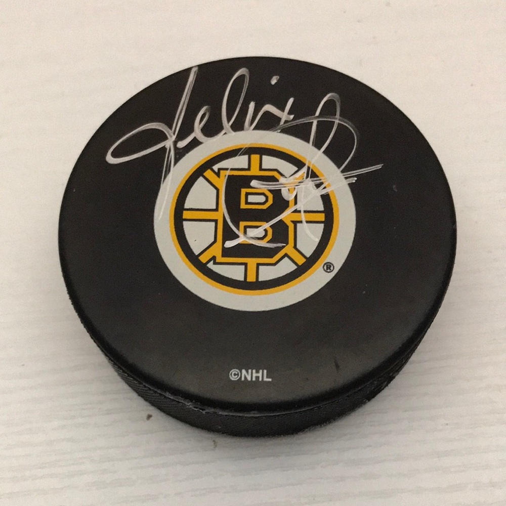 Felix Potvin Signed Boston Bruins Puck
